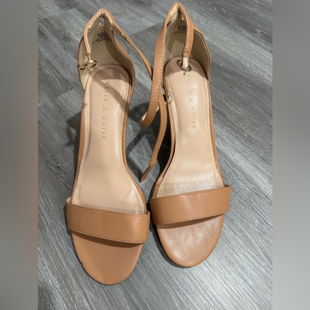 Kelly & Katie Nude Heeled Sandals